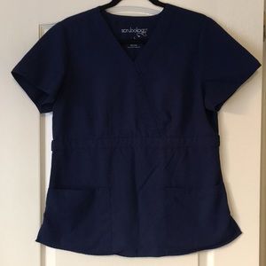 Navy scrub top